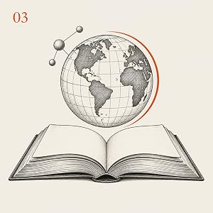 Libro abierto y globo terrestre